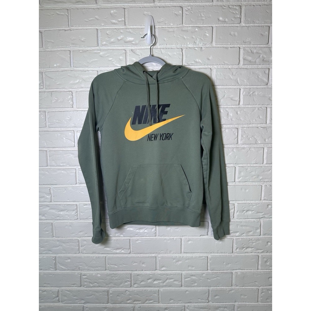Nike XS NYC Streetwear Sage Green New York Hoodie Sweatshirt